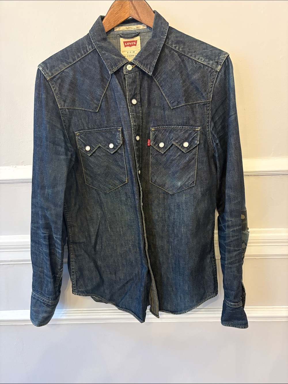 Levi's Men's Indigo Denim Western Shirt Jacket